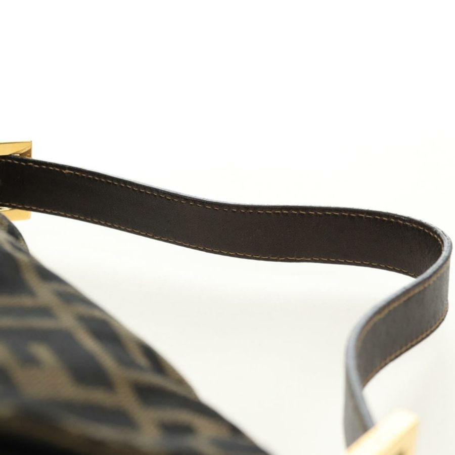 【日本直送】FENDI Zucca帆布Mamma Baguette單肩包 黑色棕色 正品 yk20463SM-13