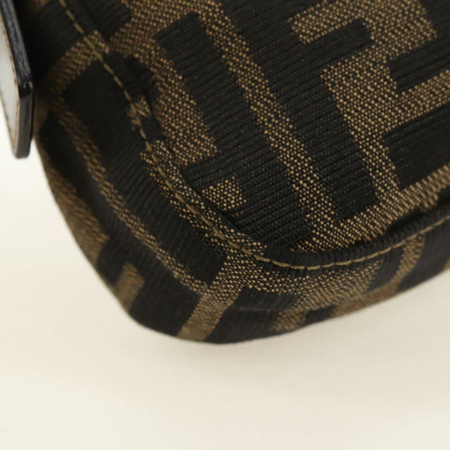 【日本直送】FENDI Zucca帆布Mamma Baguette單肩包 黑色棕色 正品 yk20463SM-14