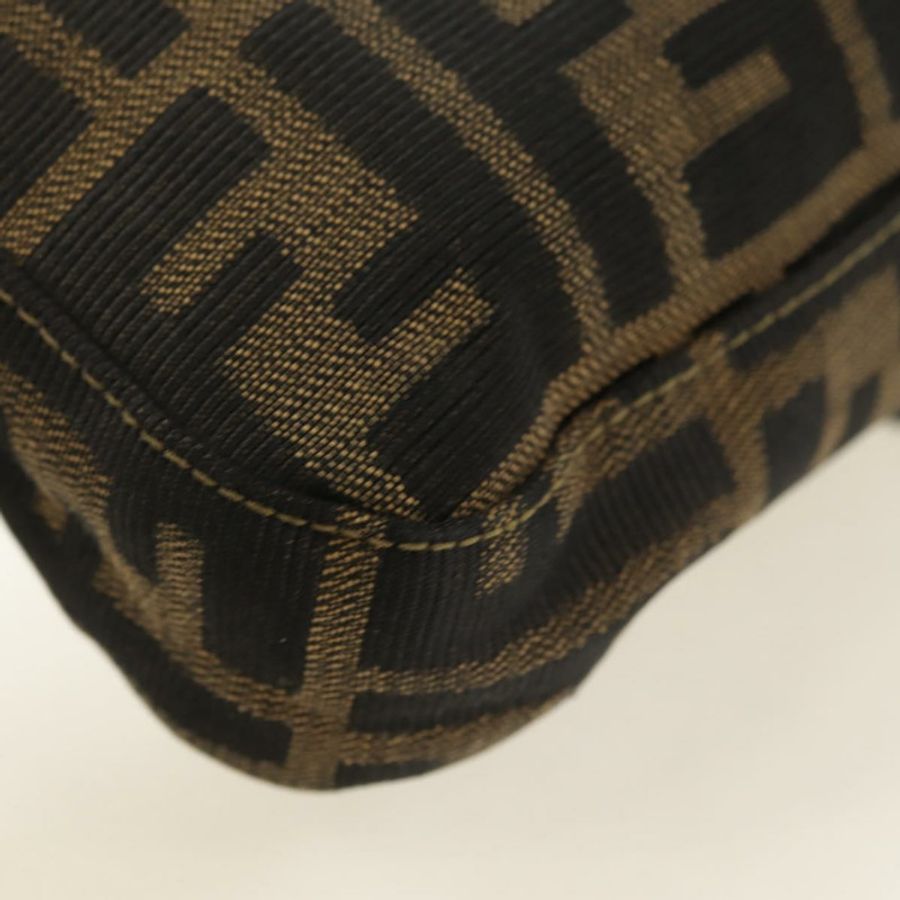 【日本直送】FENDI Zucca帆布Mamma Baguette單肩包 黑色棕色 正品 yk20463SM-16