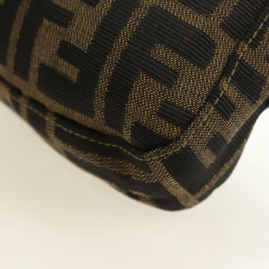 【日本直送】FENDI Zucca帆布Mamma Baguette單肩包 黑色棕色 正品 yk20463SM-17