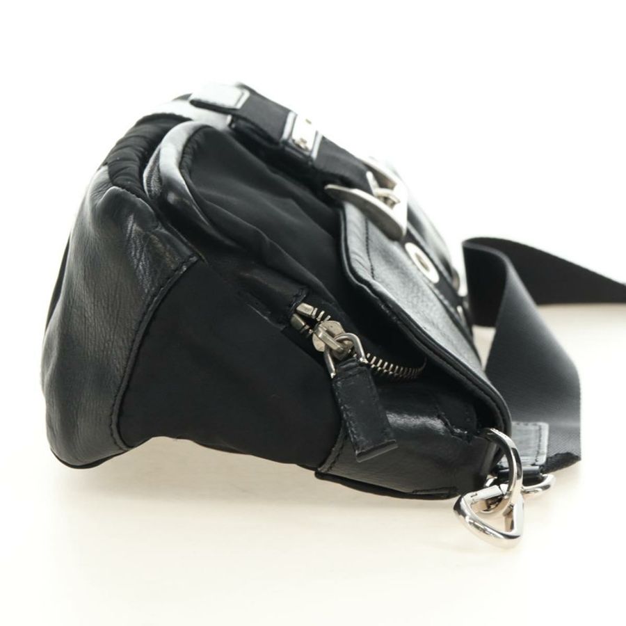 【日本直送】PRADA 單肩包 尼龍 黑色 銀色 正品 yk20454SAV-3
