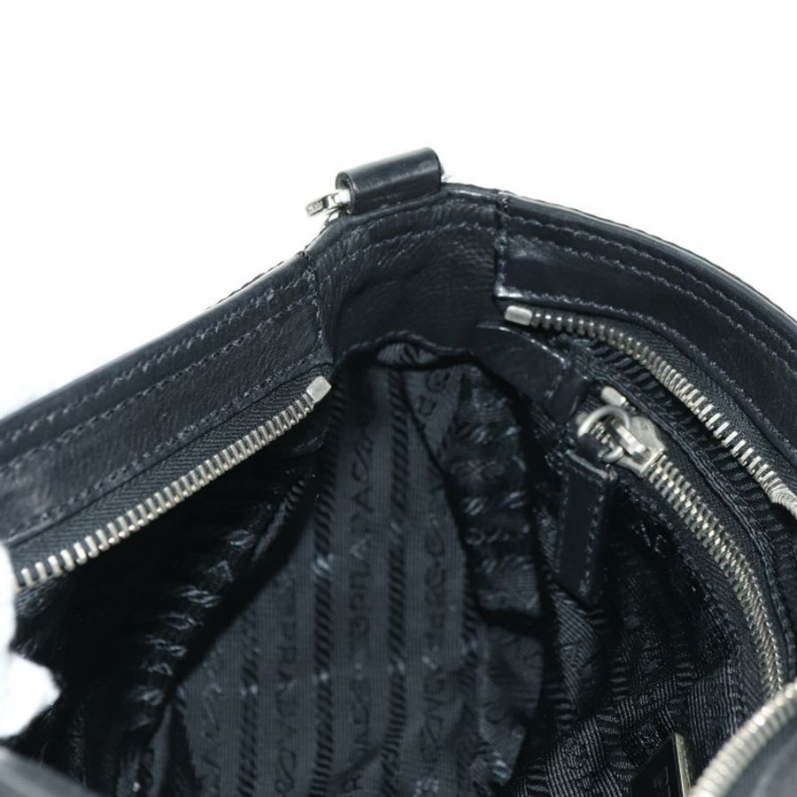 【日本直送】PRADA 單肩包 尼龍 黑色 銀色 正品 yk20454SAV-24