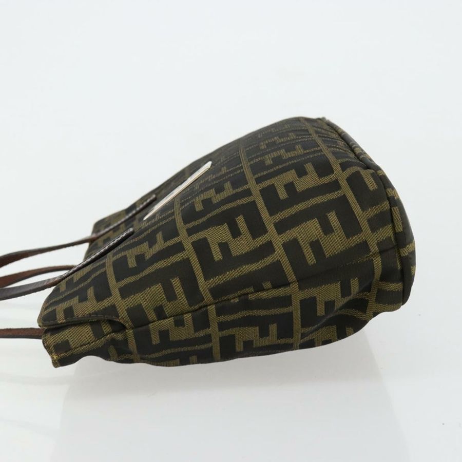 【日本直送】FENDI Zucca帆布手提包 黑色棕色 正品 gh2047-3