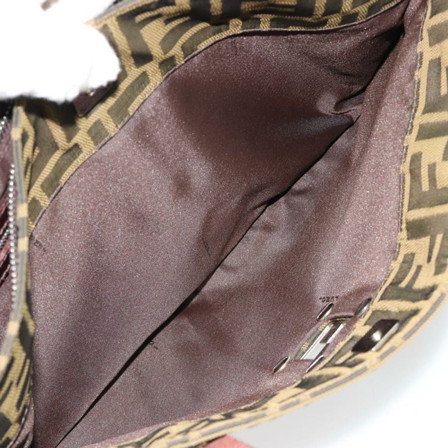【日本直送】FENDI Zucca帆布手提包 黑色棕色 正品 gh2047-22