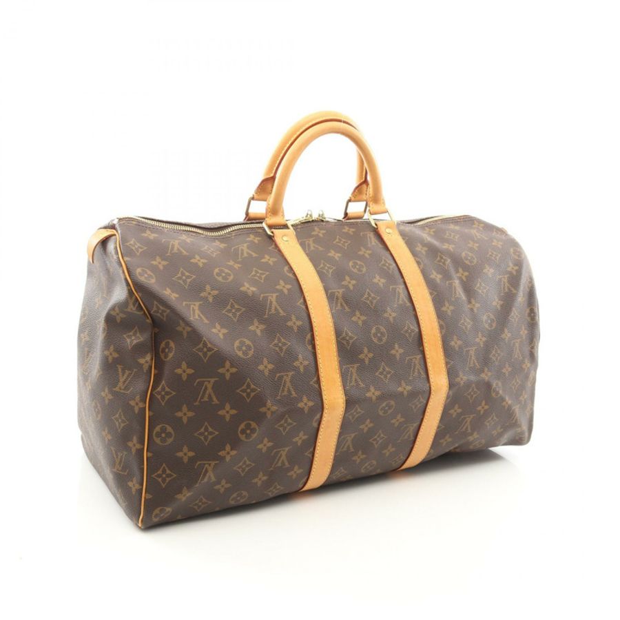 路易威登 Keepall50 旅行包 M41426 Monogram 帆布皮革棕色二手 LV-1