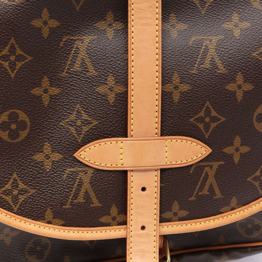 路易威登 Saumur 30 肩背包 M42256 Monogram 帆布皮革棕色 LV-6
