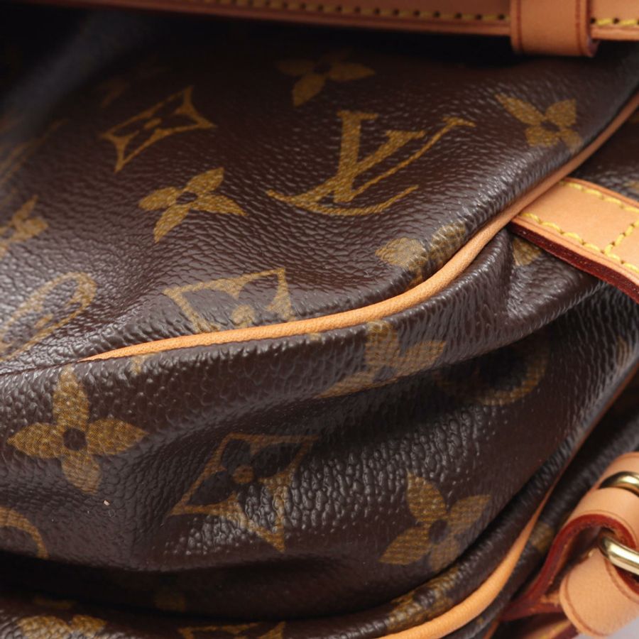 路易威登 Saumur 30 肩背包 M42256 Monogram 帆布皮革棕色 LV-8