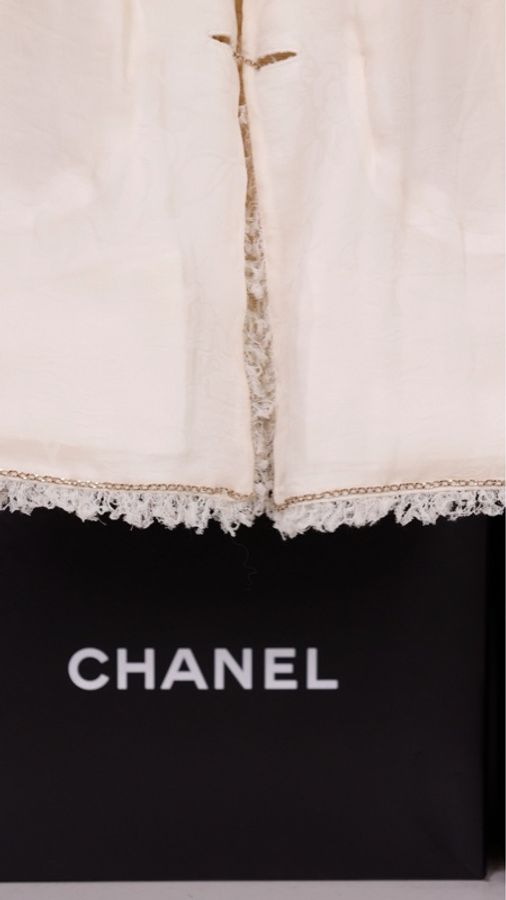 Chanel 08年春夏系列秀款奶黄色收腰七分袖上衣外套-20