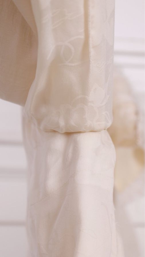 Chanel 08年春夏系列秀款奶黄色收腰七分袖上衣外套-23
