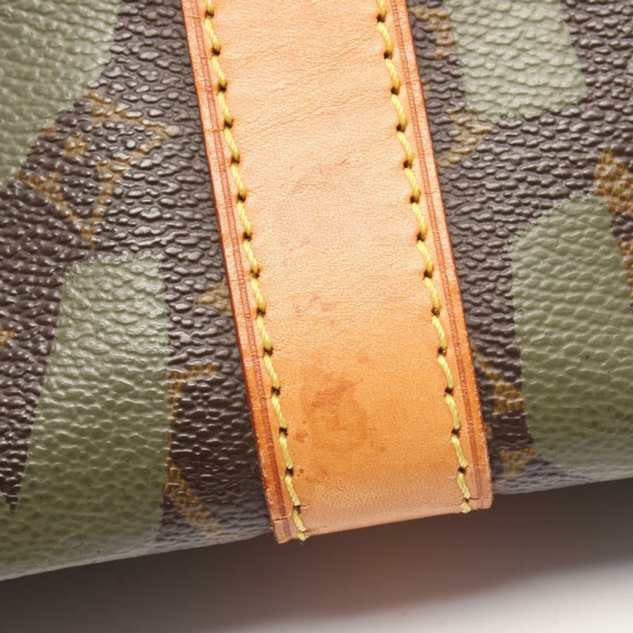路易威登 Keepall 50 旅行手提包 M92196 Monogram Graffiti 皮革 卡其色-5