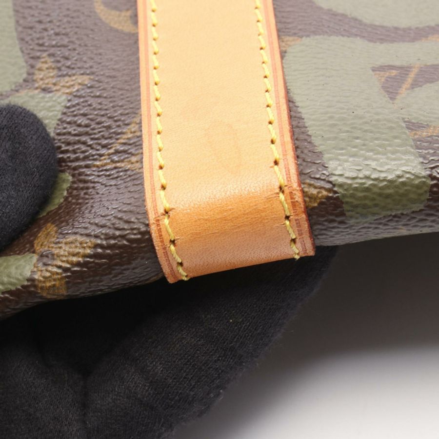 路易威登 Keepall 50 旅行手提包 M92196 Monogram Graffiti 皮革 卡其色-7