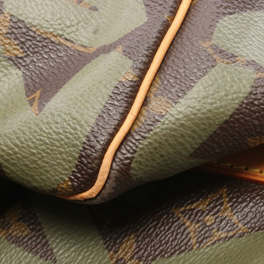 路易威登 Keepall 50 旅行手提包 M92196 Monogram Graffiti 皮革 卡其色-8