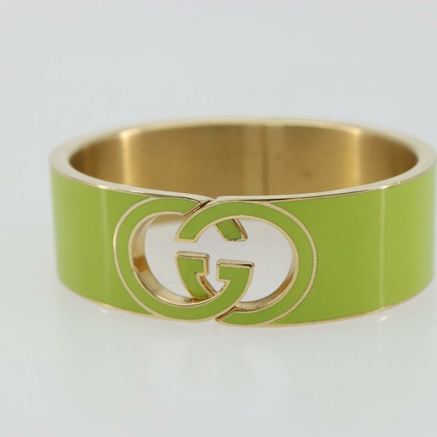 【日本直送】GUCCI 金屬手環 S 綠色 Auth yk20445M-4