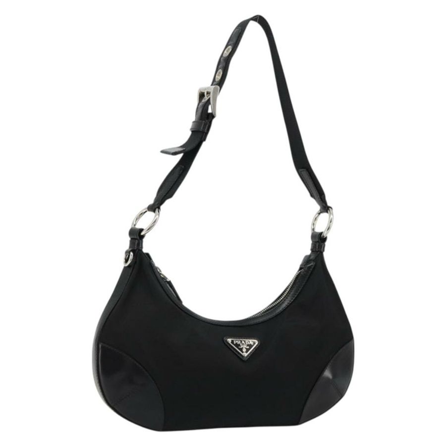 【日本直送】PRADA 單肩包 尼龍 黑色 銀色 正品 yk20451SAM-0