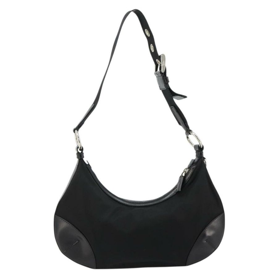 【日本直送】PRADA 單肩包 尼龍 黑色 銀色 正品 yk20451SAM-1