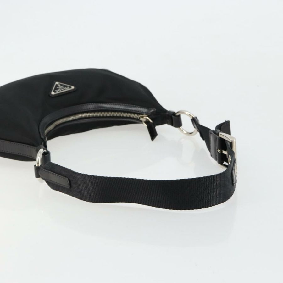 【日本直送】PRADA 單肩包 尼龍 黑色 銀色 正品 yk20451SAM-6