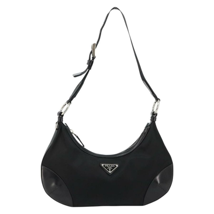 【日本直送】PRADA 單肩包 尼龍 黑色 銀色 正品 yk20451SAM-12
