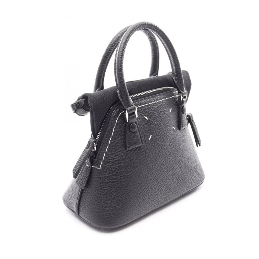 Maison Margiela 5AC Micro 2WAY 手提包 S56WG0081P4455T8013 黑色皮革 二手 女士-1