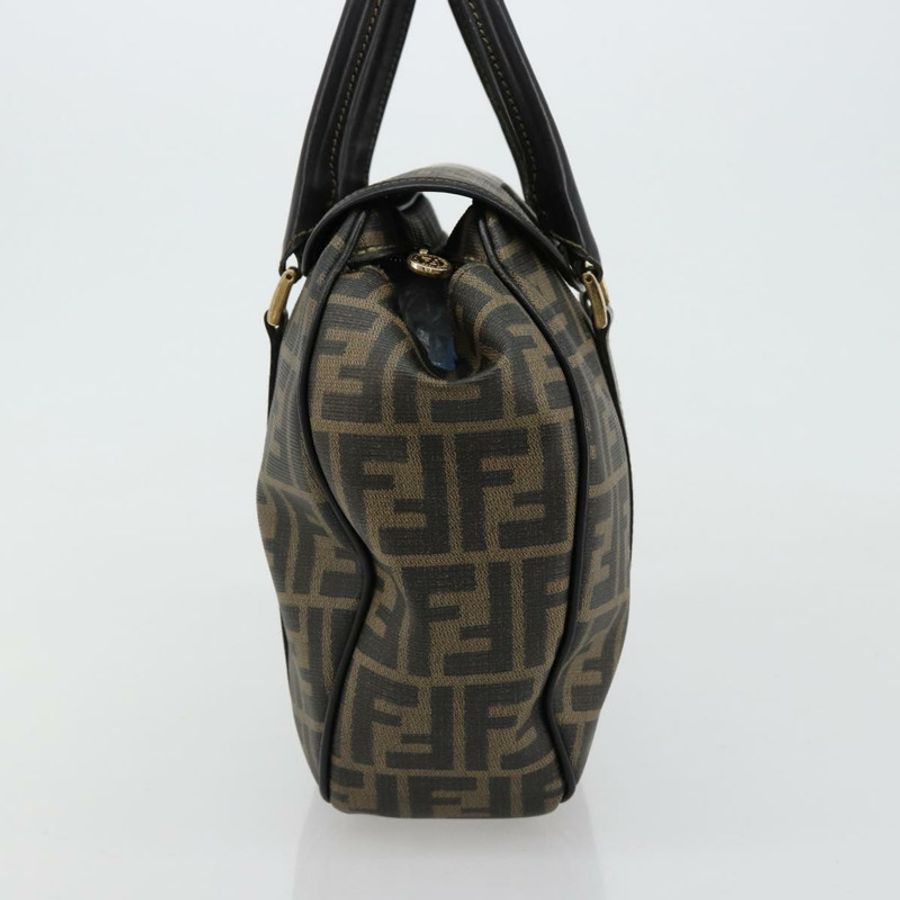 【日本直送】FENDI Zucca帆布手提包 黑色棕色 正品 182969V-3