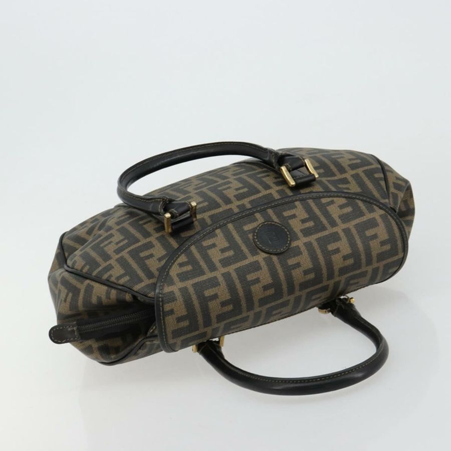 【日本直送】FENDI Zucca帆布手提包 黑色棕色 正品 182969V-5