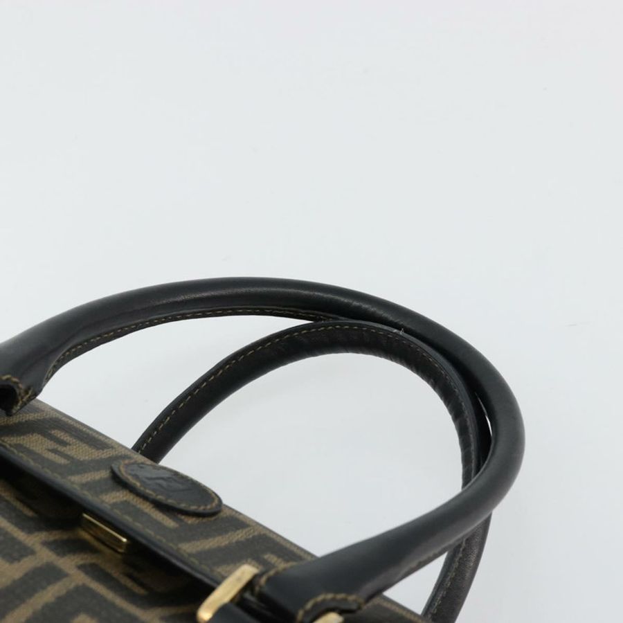 【日本直送】FENDI Zucca帆布手提包 黑色棕色 正品 182969V-7