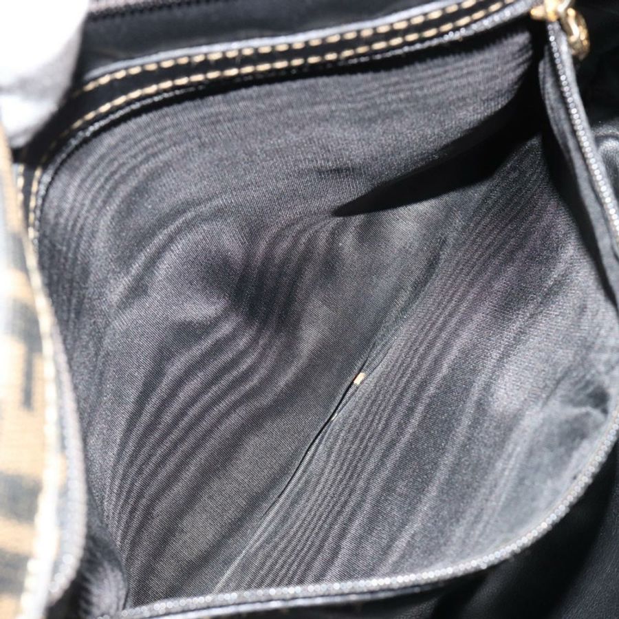 【日本直送】FENDI Zucca帆布手提包 黑色棕色 正品 182969V-10