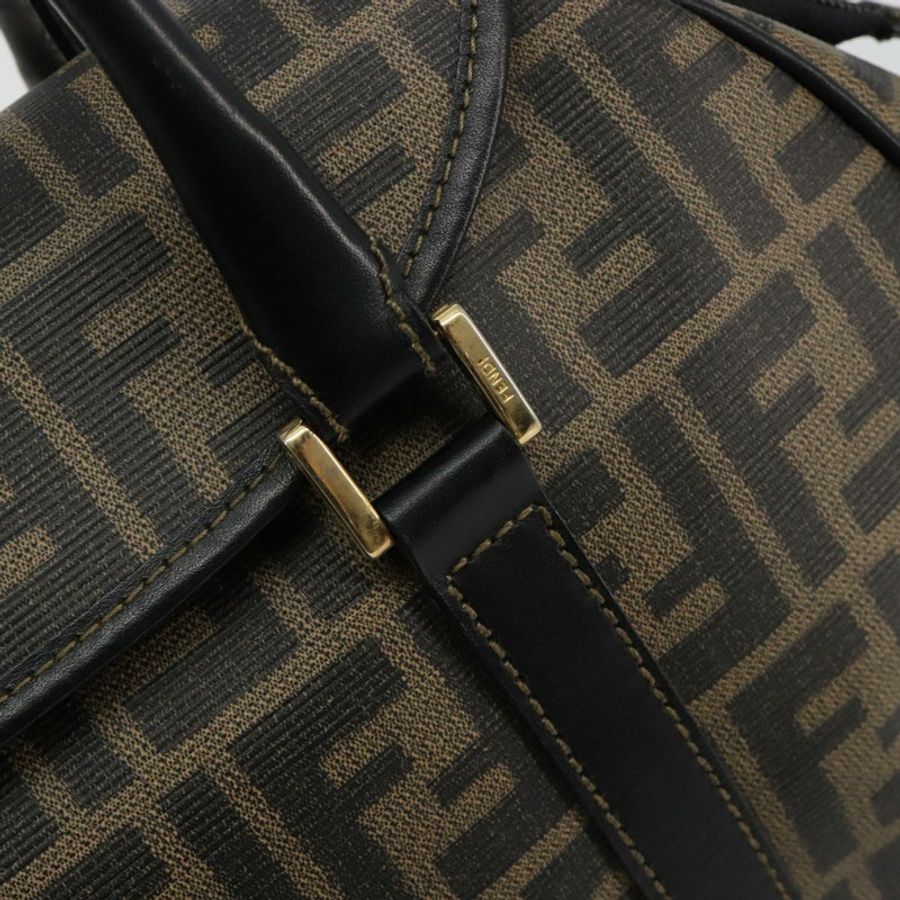 【日本直送】FENDI Zucca帆布手提包 黑色棕色 正品 182969V-18