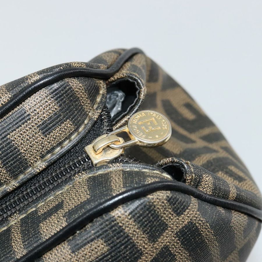【日本直送】FENDI Zucca帆布手提包 黑色棕色 正品 182969V-20
