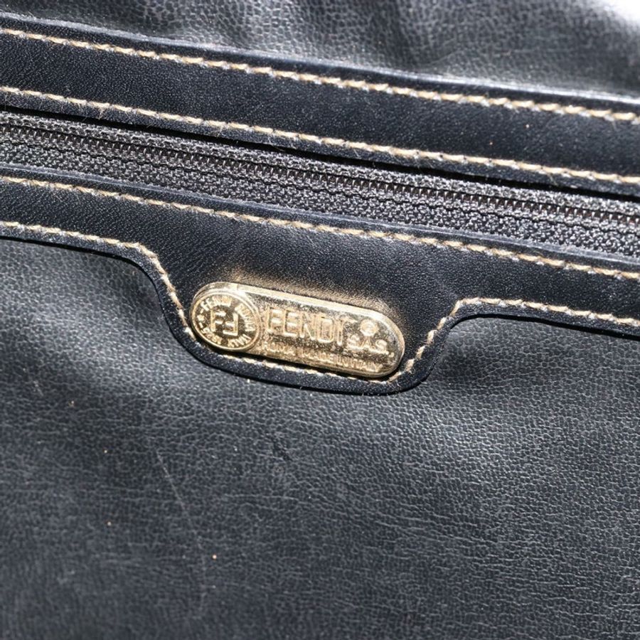 【日本直送】FENDI Zucca帆布手提包 黑色棕色 正品 182969V-21