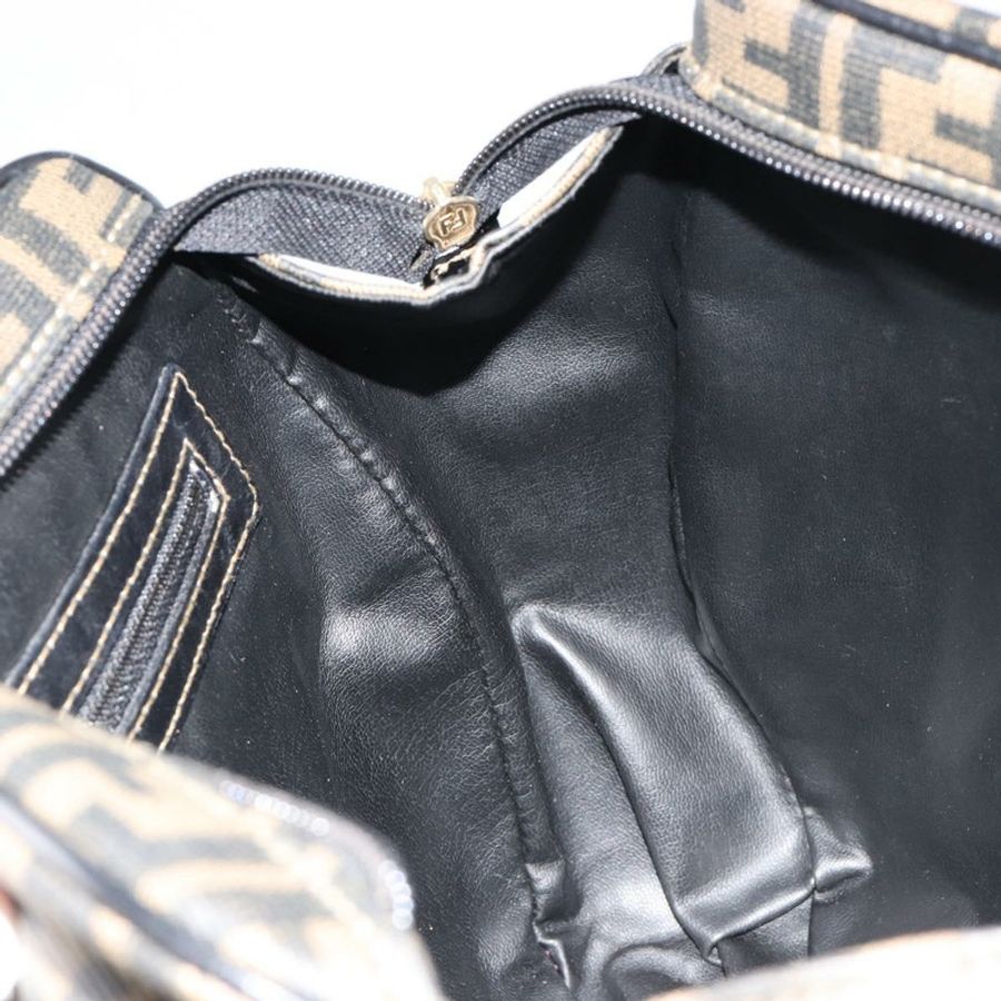 【日本直送】FENDI Zucca帆布手提包 黑色棕色 正品 182969V-22