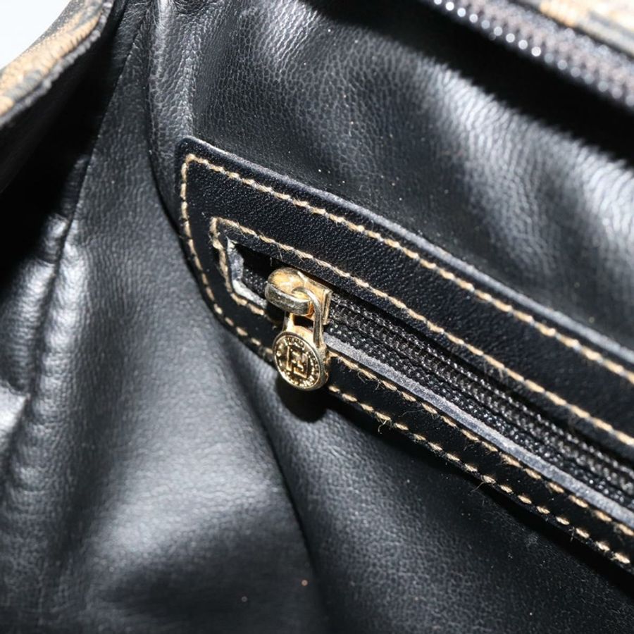【日本直送】FENDI Zucca帆布手提包 黑色棕色 正品 182969V-24