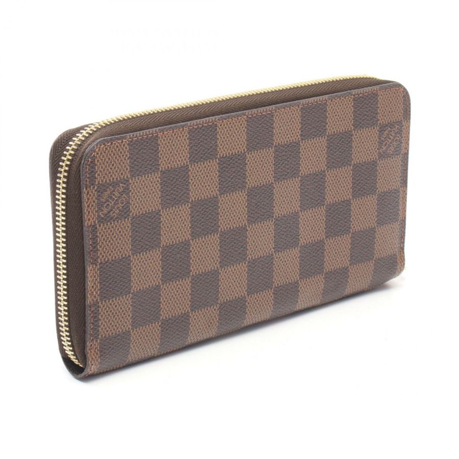 路易威登 Zippy Damier Ebene Around 長錢包 N60015 PVC 棕色 二手 男女通用-1