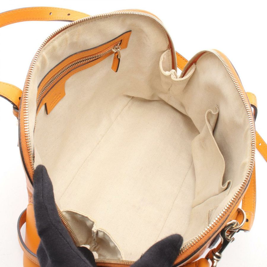 GUCCI Nice Microguccissima 肩挎斜背包 309617 皮革 橘色 二手-2