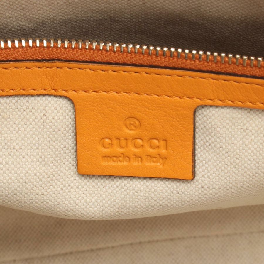 GUCCI Nice Microguccissima 肩挎斜背包 309617 皮革 橘色 二手-3