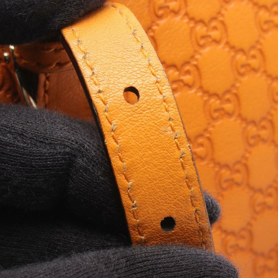 GUCCI Nice Microguccissima 肩挎斜背包 309617 皮革 橘色 二手-13