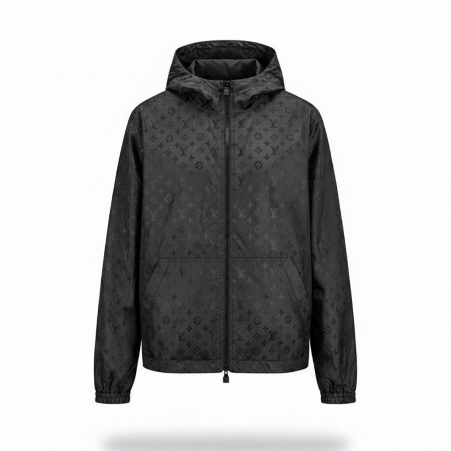 莉亞精品♡ LV 連帽雙面可穿風衣外套 #50 近新美品-0