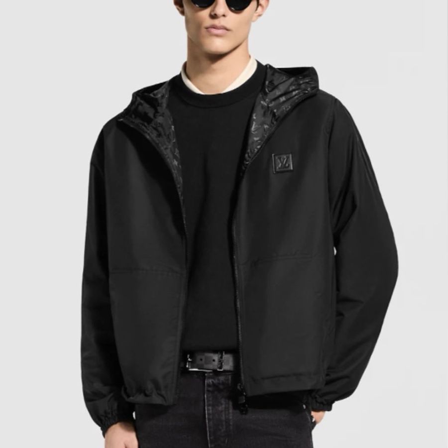 莉亞精品♡ LV 連帽雙面可穿風衣外套 #50 近新美品-1