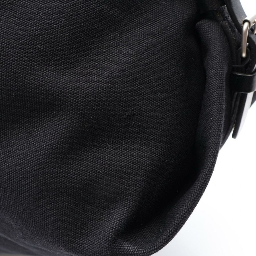 SAINT LAURENT PARIS ID Convertible 2WAY Shoulder Bag GUE466989 帆布皮革 黑色 二手 女士-9