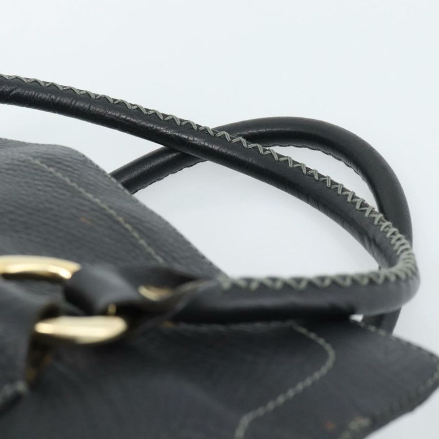 【日本直送】CELINE 手提包 皮革 黑色 金色 正品 bs35584A-7