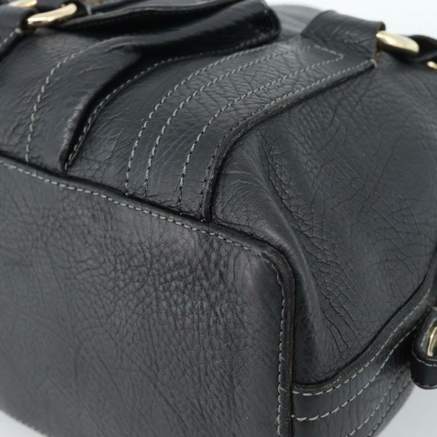 【日本直送】CELINE 手提包 皮革 黑色 金色 正品 bs35584A-8