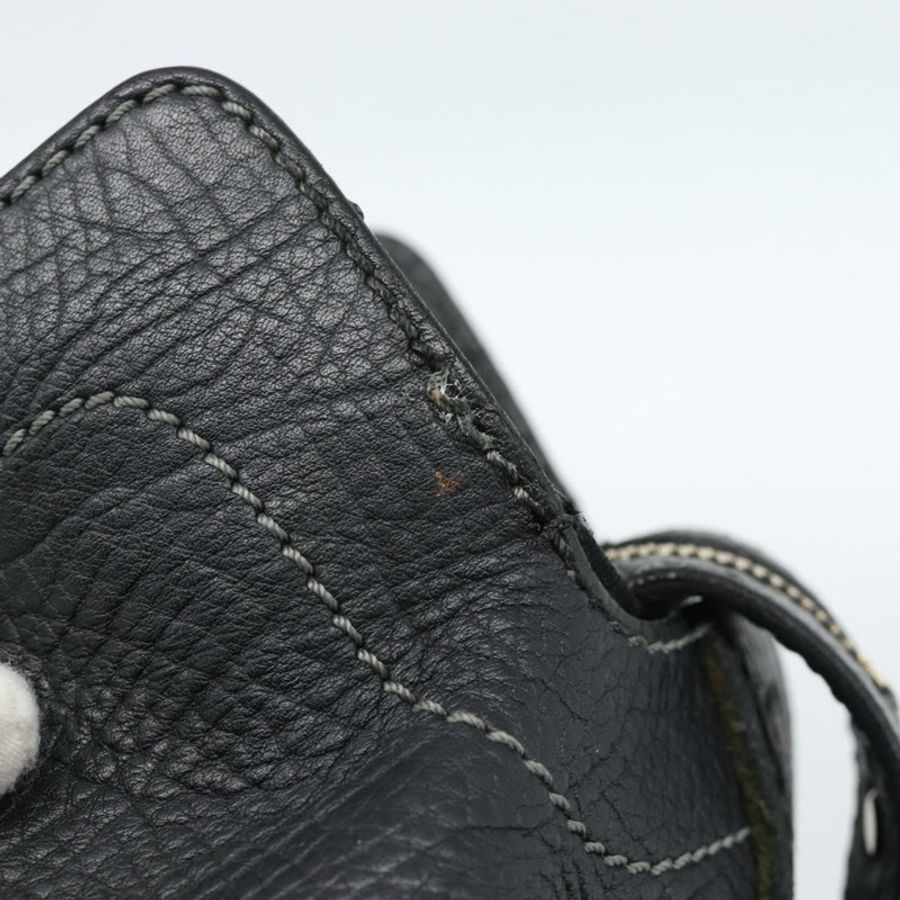 【日本直送】CELINE 手提包 皮革 黑色 金色 正品 bs35584A-9