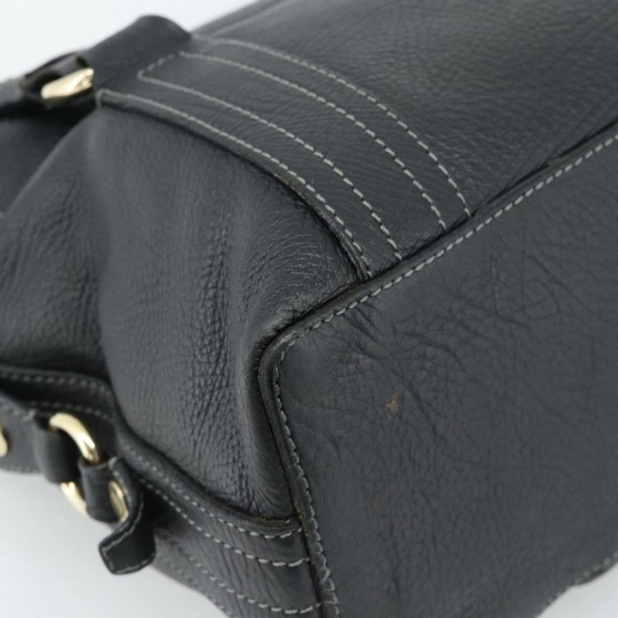 【日本直送】CELINE 手提包 皮革 黑色 金色 正品 bs35584A-15