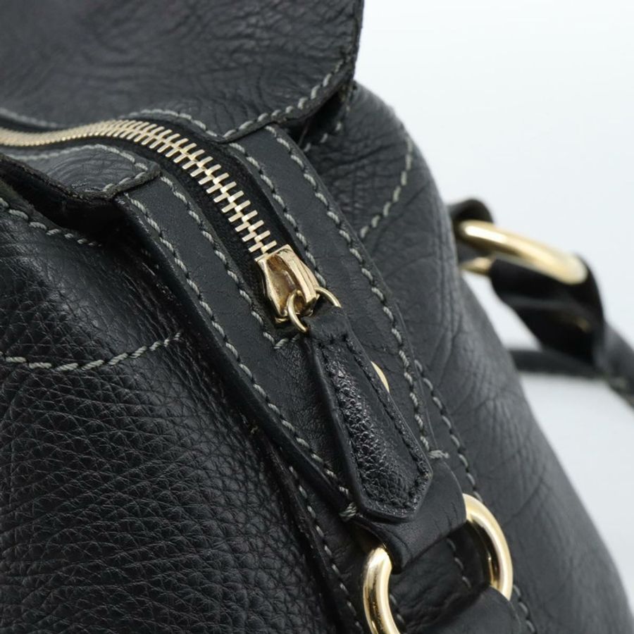 【日本直送】CELINE 手提包 皮革 黑色 金色 正品 bs35584A-16