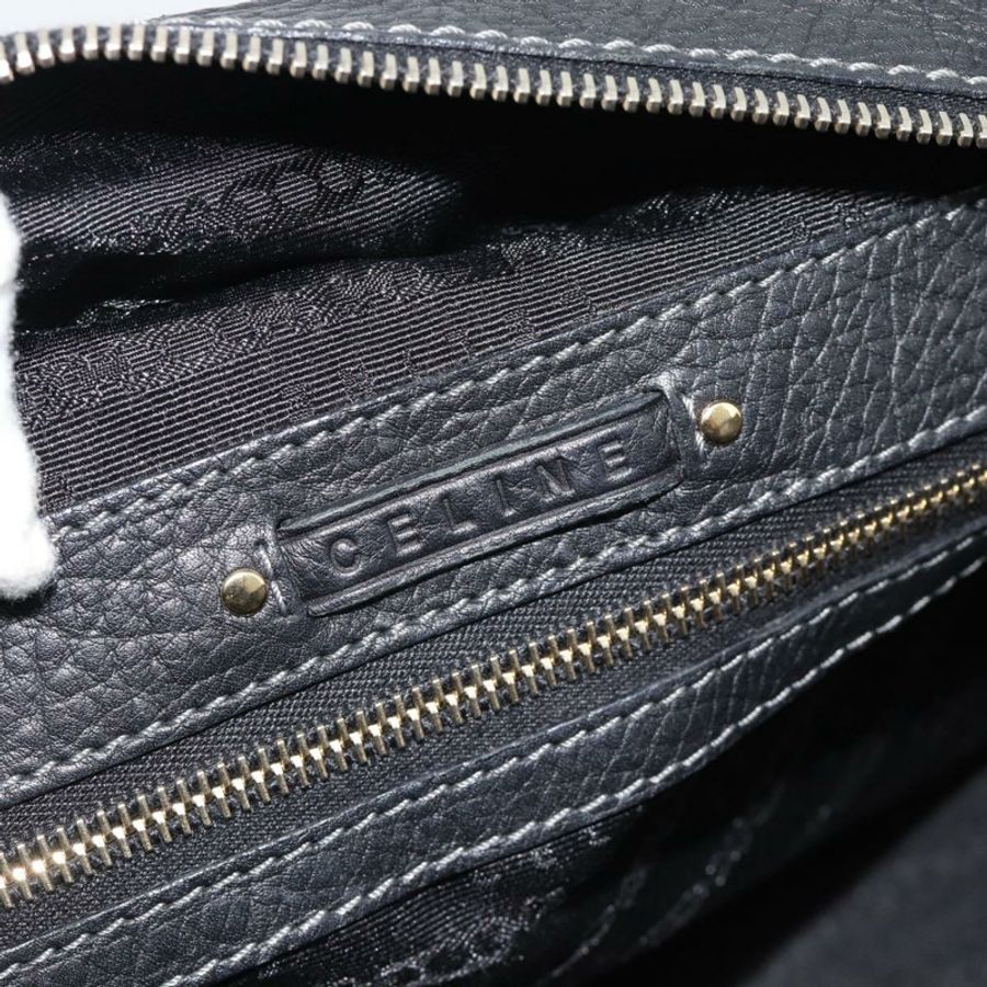 【日本直送】CELINE 手提包 皮革 黑色 金色 正品 bs35584A-17