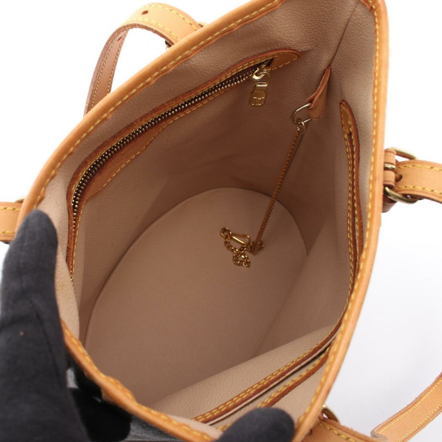 路易威登 (LOUIS VUITTON) 水桶包 PM 手提單肩包 M42238 Monogram 皮革 棕色 二手-2