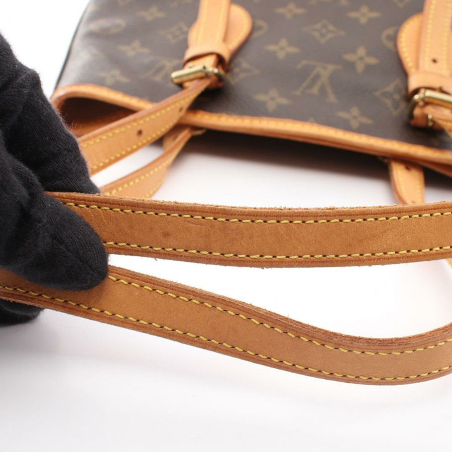 路易威登 (LOUIS VUITTON) 水桶包 PM 手提單肩包 M42238 Monogram 皮革 棕色 二手-8