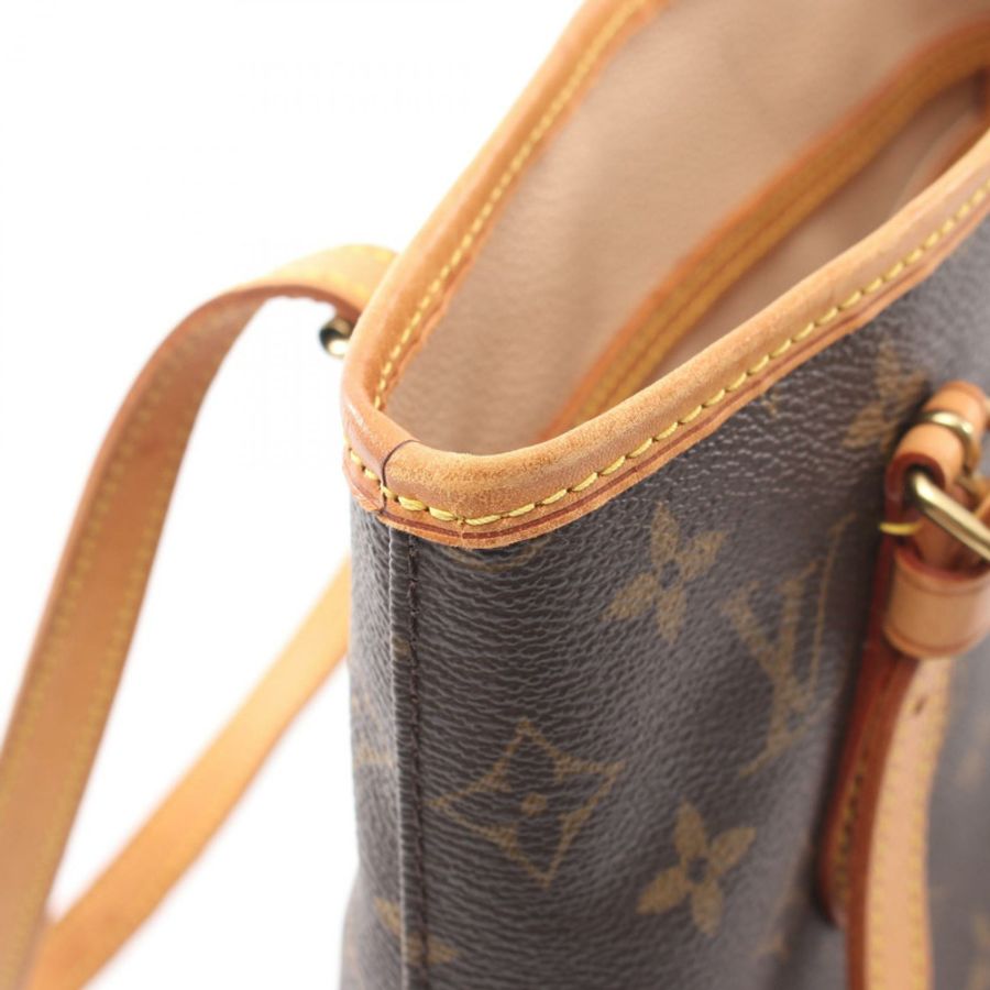 路易威登 (LOUIS VUITTON) 水桶包 PM 手提單肩包 M42238 Monogram 皮革 棕色 二手-10