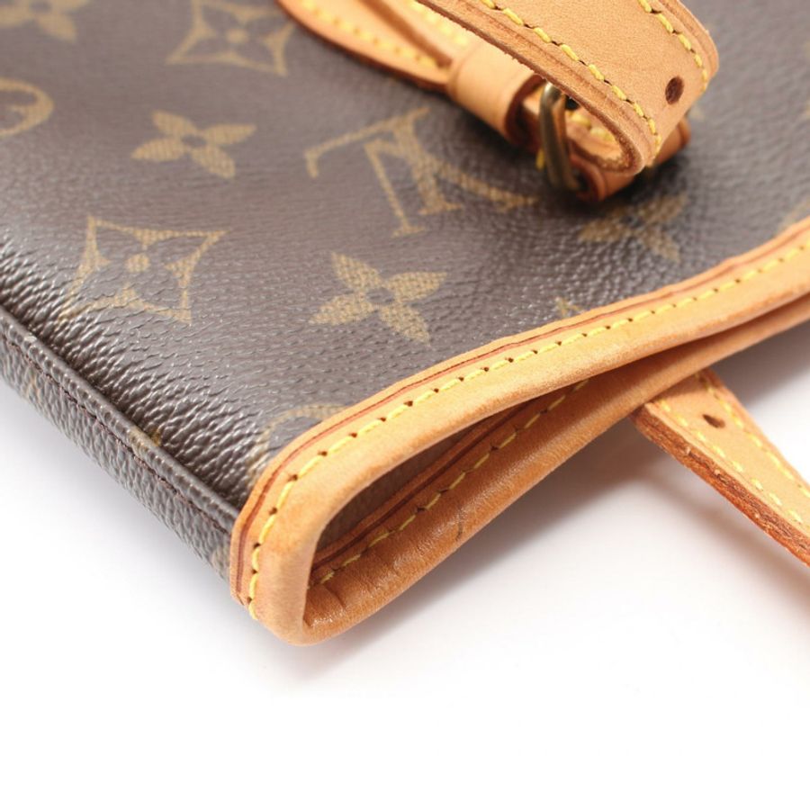路易威登 (LOUIS VUITTON) 水桶包 PM 手提單肩包 M42238 Monogram 皮革 棕色 二手-13