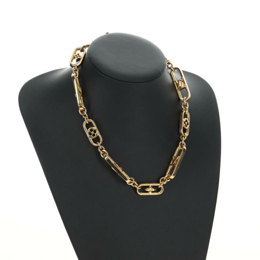 【日本直送】路易威登 My LV Chain GM 項鍊,金屬金色 M01123,LV 正品 bs35604M-15