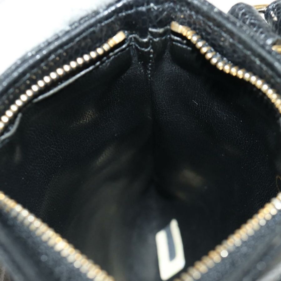 【日本直送】香奈兒腰包 魚子醬皮 黑色 金色 CC 標誌 Auth bs35525V-20